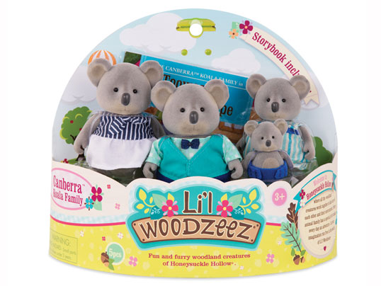 Li'l Woodzeez Canberra Koala Family of 4 Woodland Creatures Storybook for sale online 