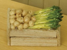 [DB] Crate of Mushrooms & Asparagus