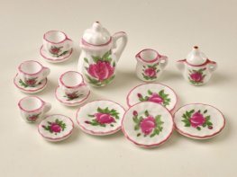 [DB] Ceramic Coffee Set - Pink Floral