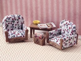 [SF] Floral Armchairs Set (*)