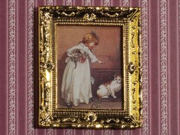 [DB] Framed Painting - Child with Pets