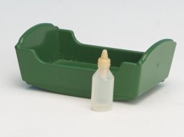 [SF] Classic Baby Crib & Bottle - Green