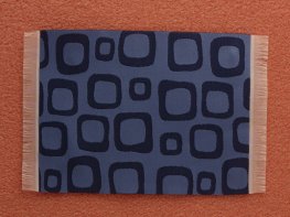 [DB] Modern Rug [large] Dark Blue Squares